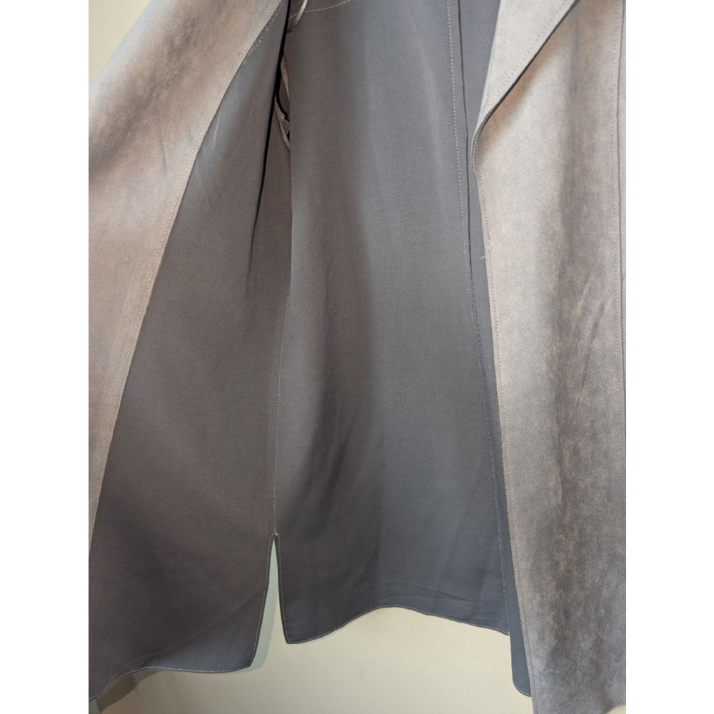 PREMISE Gray Faux Leather Blazer S, Women's - Picture 4 of 10